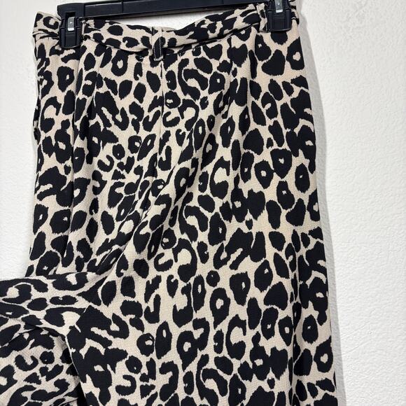 Fisherman’s Daughter Womens Size Medium Leopard Print Wide Leg Pants Tan Black - Picture 8 of 10